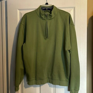 Alan Flusser Golf Performance men’s green quarter zip sweater size large